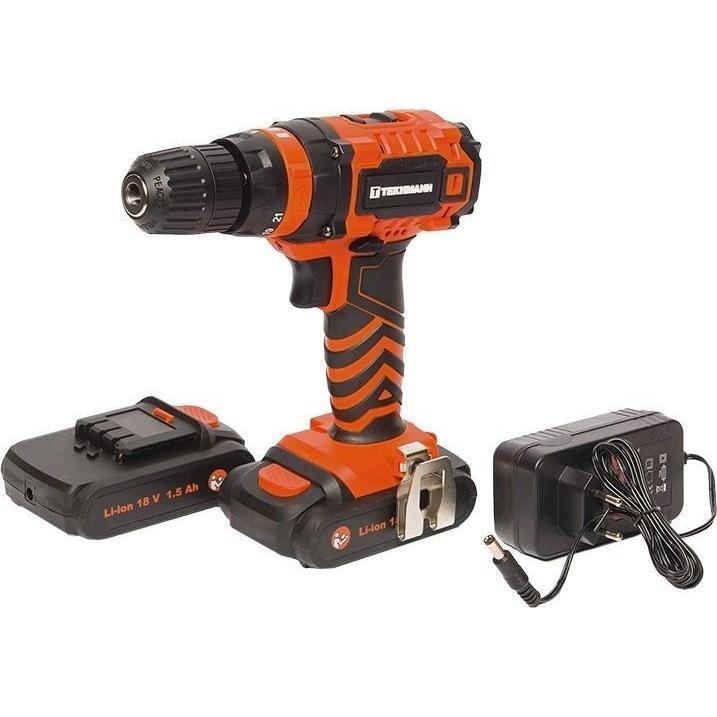 Шурупокрут-дриль акумуляторний Tekhmann TCD-18 Li 2.0 18В 2х2А·г (851219)фото1