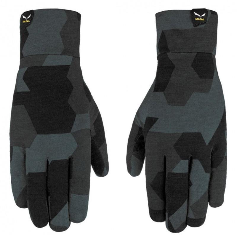 Перчатки Salewa Cristallo Liner Gloves M чорні/сірі