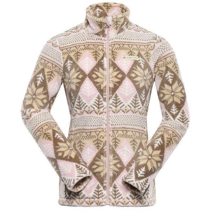 Флісова кофта жіноча Alpine Pro Eflina LSWD357 120PB L бежева/коричнева