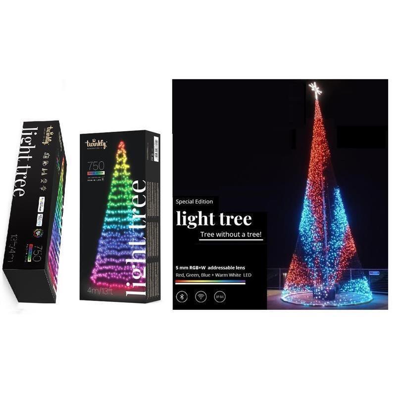 Smart LED Гирлянда Twinkly tree TWP750SPP-BEU Gen II, IP44, высота 4м, кабель черный (TWP750SPP-BEU) повреждена упаковка фото1