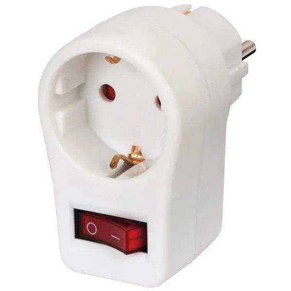 Мережевий адаптер 2E 1xТип F, 16A (2E-AD0101SWH)фото1