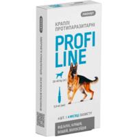 Капли для собак 20-40 кг инсектоакарицид ProVET Profiline 4 пипетки по 3,0 мл