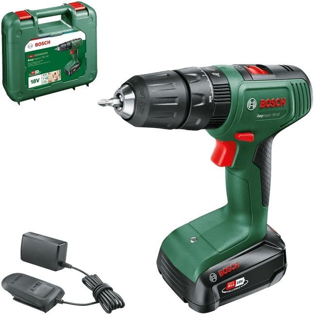 Шуруповерт-дриль ударнbй акумуляторний Bosch EasyImpact 18V-40 18В 1х1.5А год (0.603.9D8.101)фото1