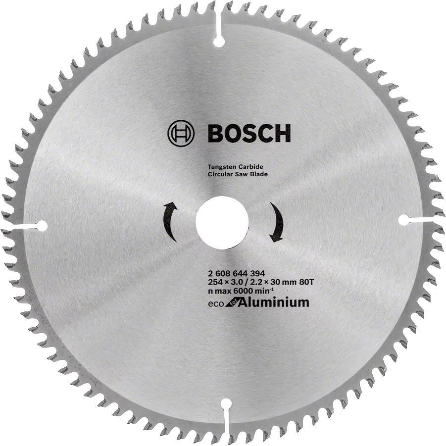 Диск пиляльний Bosch Eco for Aluminium 254x30-80T (2.608.644.394)фото