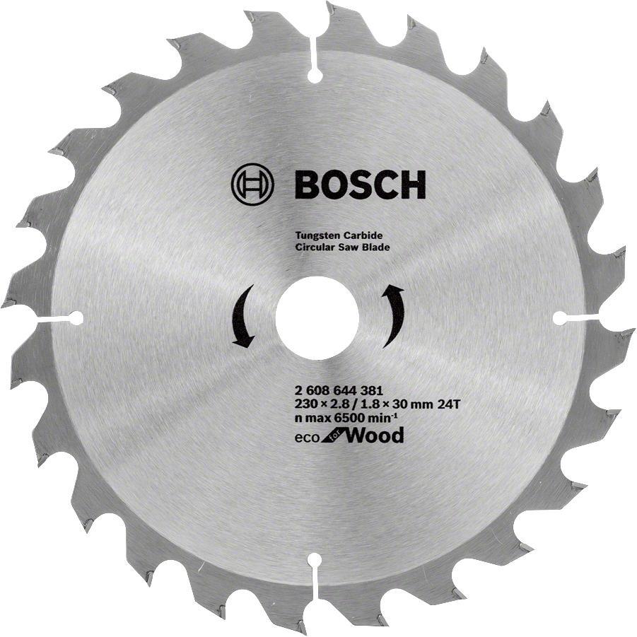 Диск пиляльний Bosch Eco for Wood 230x30-24T (2.608.644.381)фото