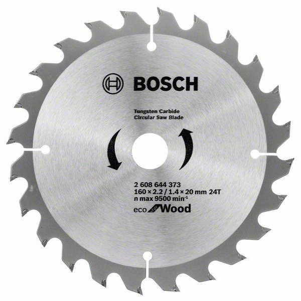 Диск пиляльний Bosch Eco for WO 160x20/16-24T (2.608.644.373)фото