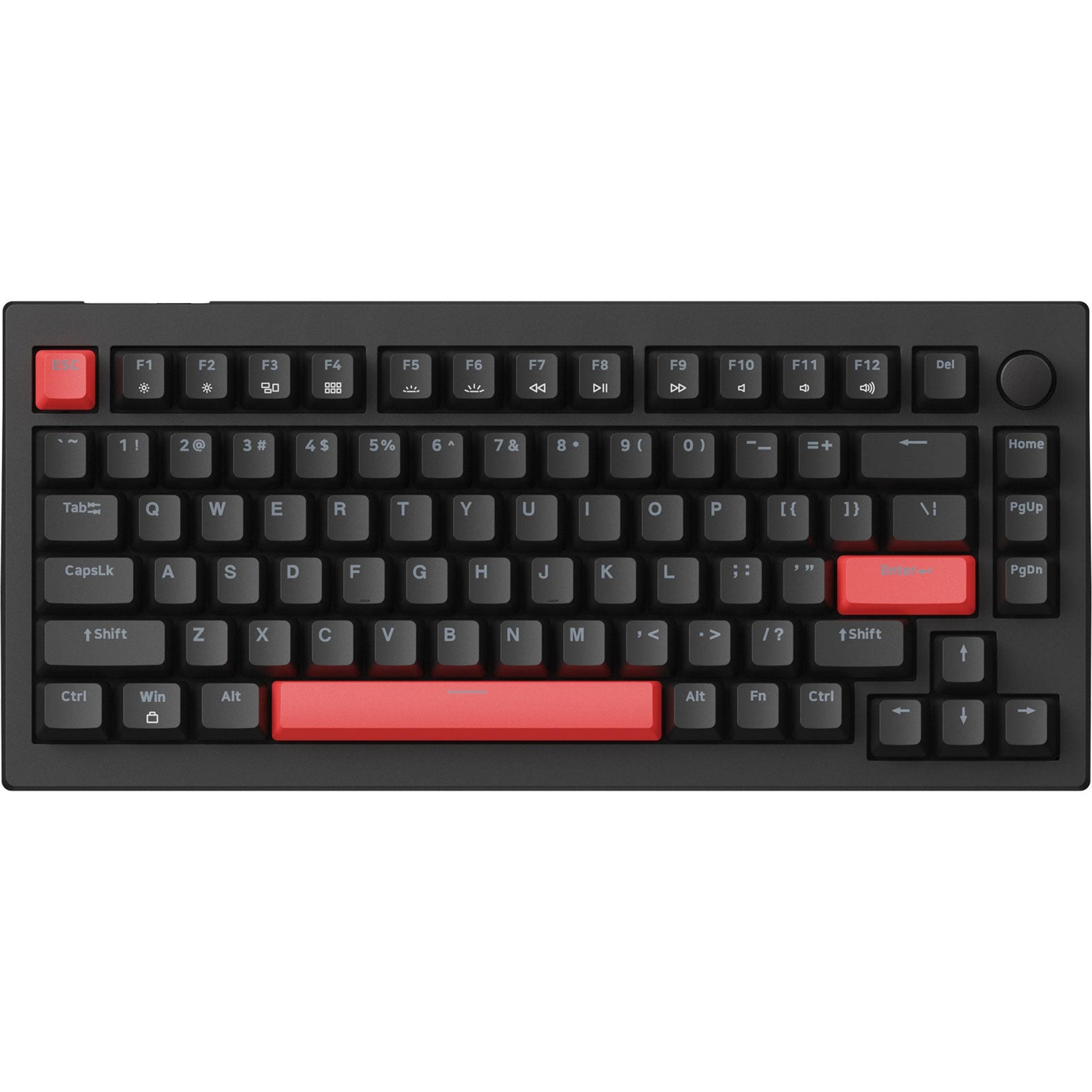 Клавиатура Lemokey X4 81Key, Keychron Red, USB-A, QMK/VIA, EN/UKR, Red led, Black фото 1