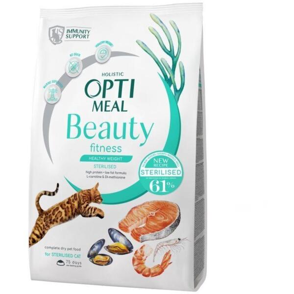 

Сухой корм Optimeal Beauty Fitness для стерилизованных кошек с морепродуктами 1.5кг