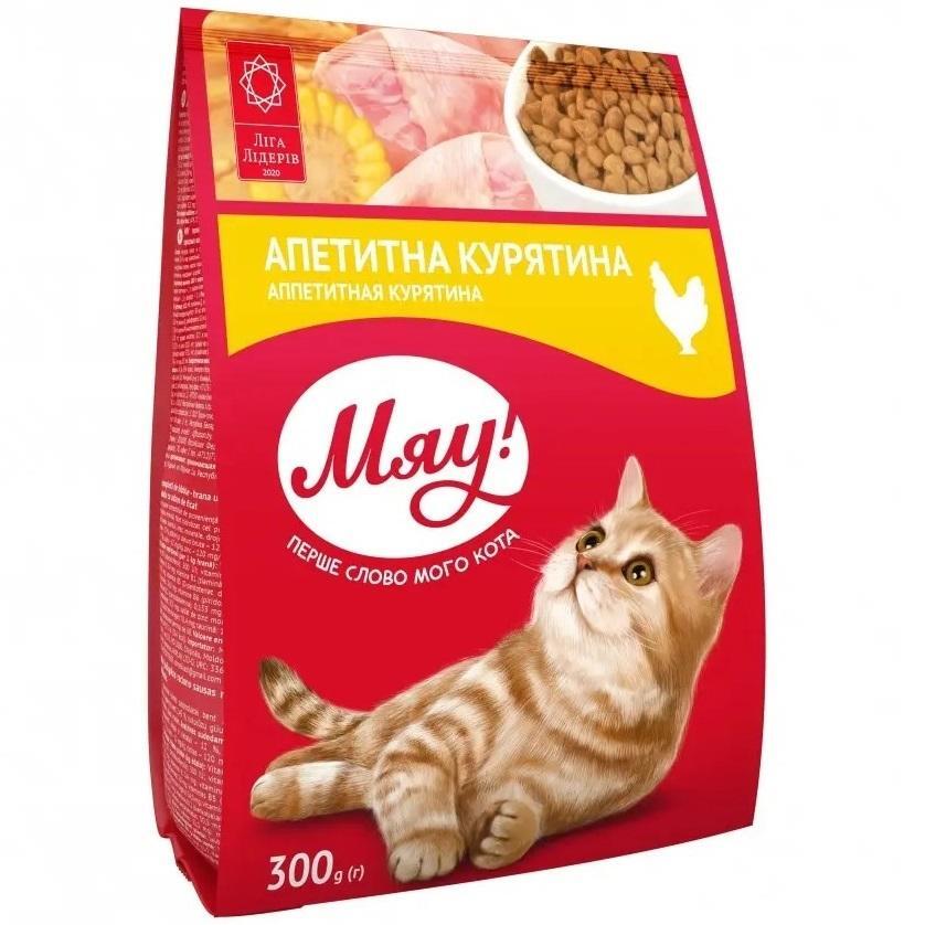 Сухий корм Мяу для дорослих котів з куркою21х300г (B1210320)фото1