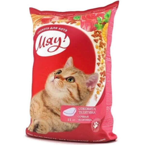 

Сухой корм Мяу для котов с телятиной 11кг (B1241002)