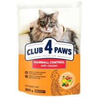 Сухой корм для котов Club 4 Paws Premium для вывода шерсти 300г