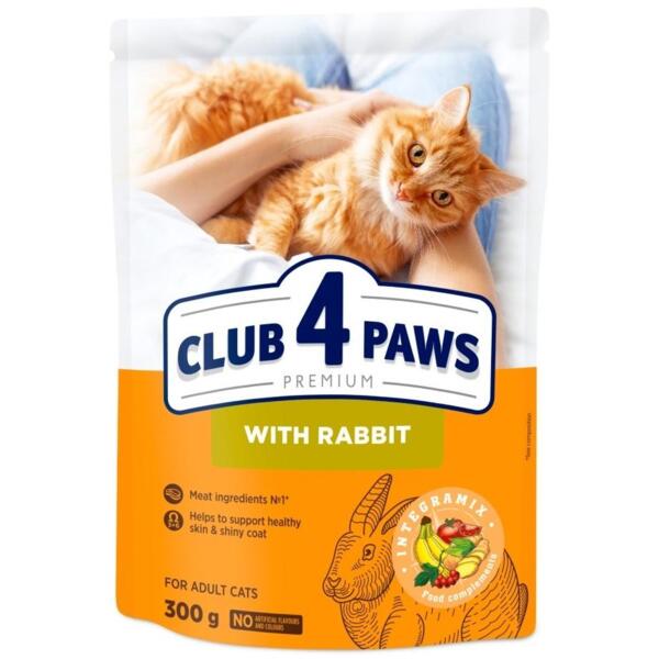 

Сухой корм для котов Club 4 Paws Premium с кроликом 300г