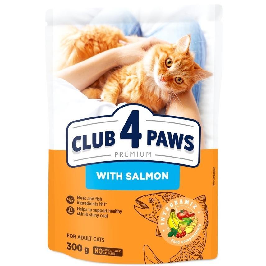 Сухой корм для котов Club 4 Paws Premium с лососем 300г фото 1