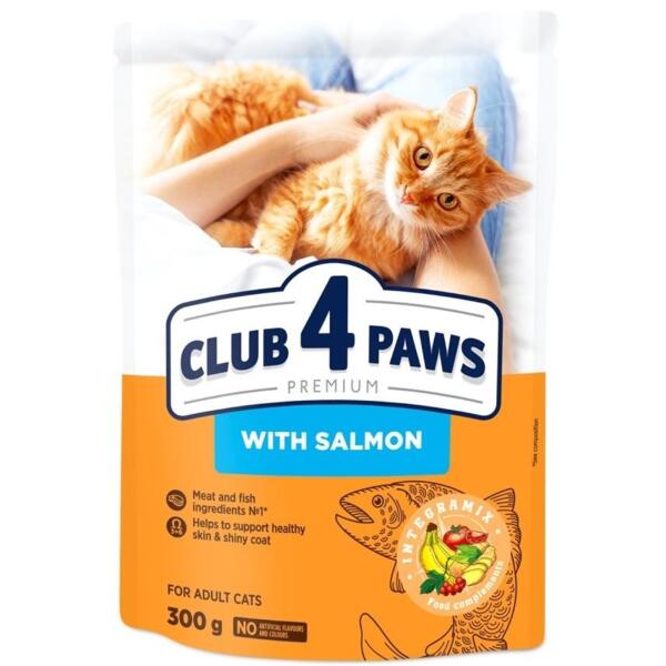 

Сухой корм для котов Club 4 Paws Premium с лососем 300г