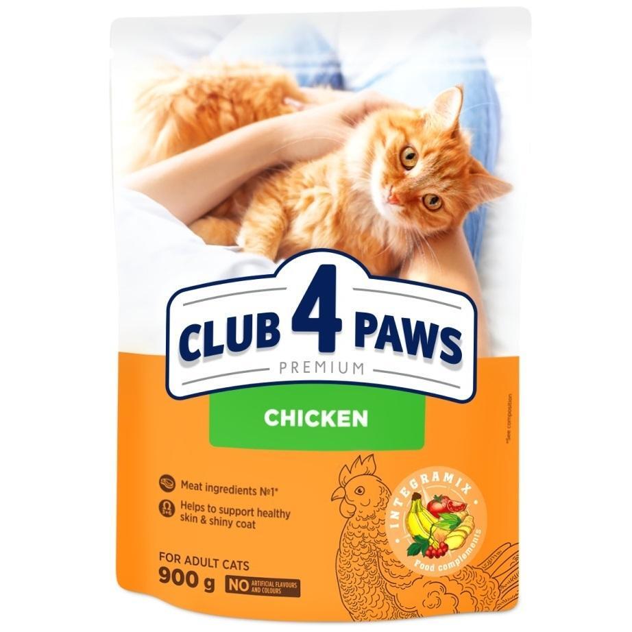 Сухой корм для котов Club 4 Paws Premium с курицей 900г фото 1