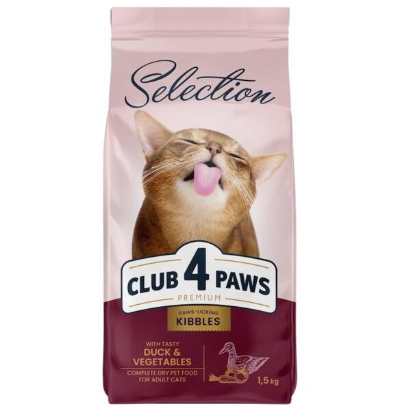 

Сухой корм для взрослых котов Club 4 Paws Premium Selection с уткой и овощами 1,5 кг