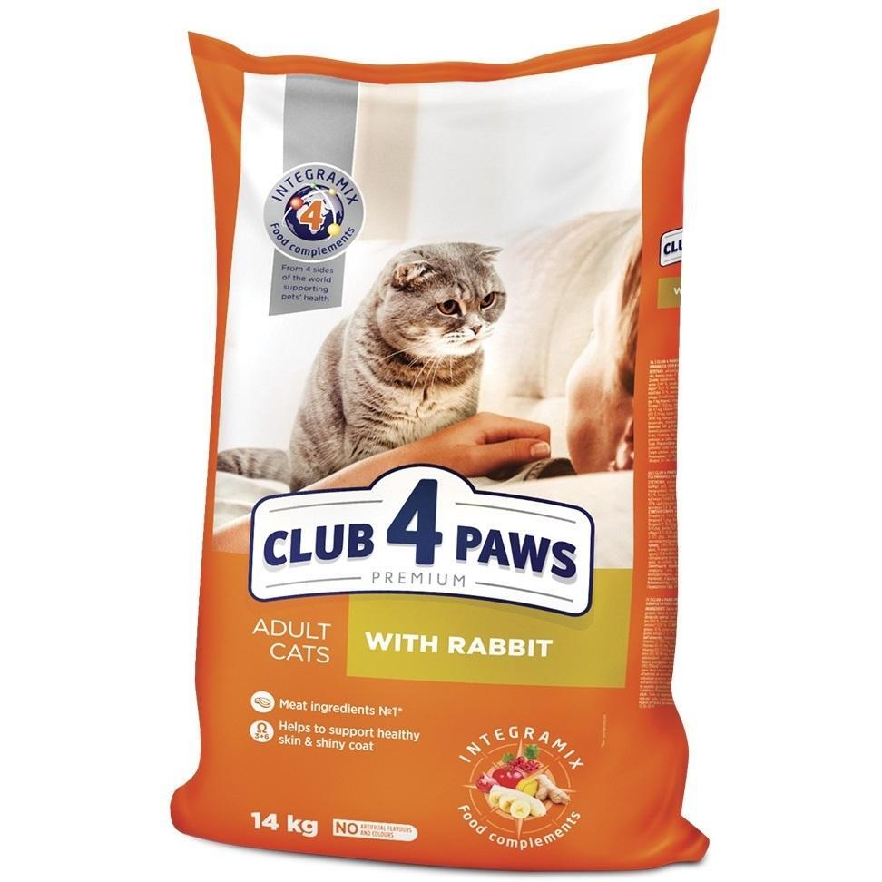 Сухой корм для котов Club 4 Paws Premium с кроликом 14кг фото 1