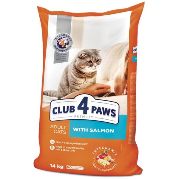 

Сухой корм для котов Club 4 Paws Premium с лососем 14кг