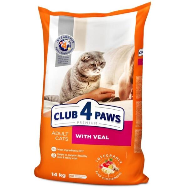 

Сухой корм для котов Club 4 Paws Premium с телятиной 14кг