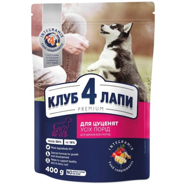

Сухой корм для щенков Club 4 Paws Premium с курицей 400г