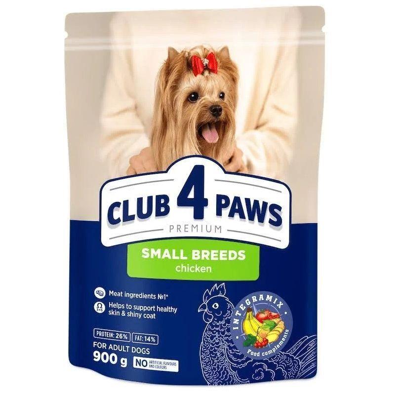 Сухой корм для собак малых пород Club 4 Paws Premium с курицей 900г фото 1