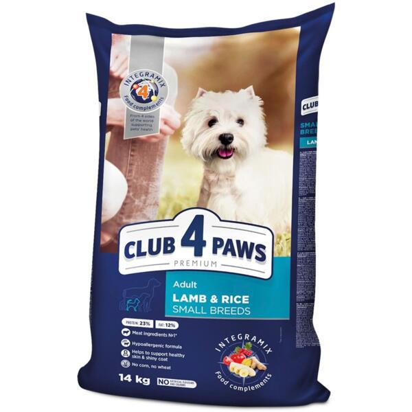 

Сухой корм для собак малых пород Club 4 Paws Premium ягненок с рисом 14кг