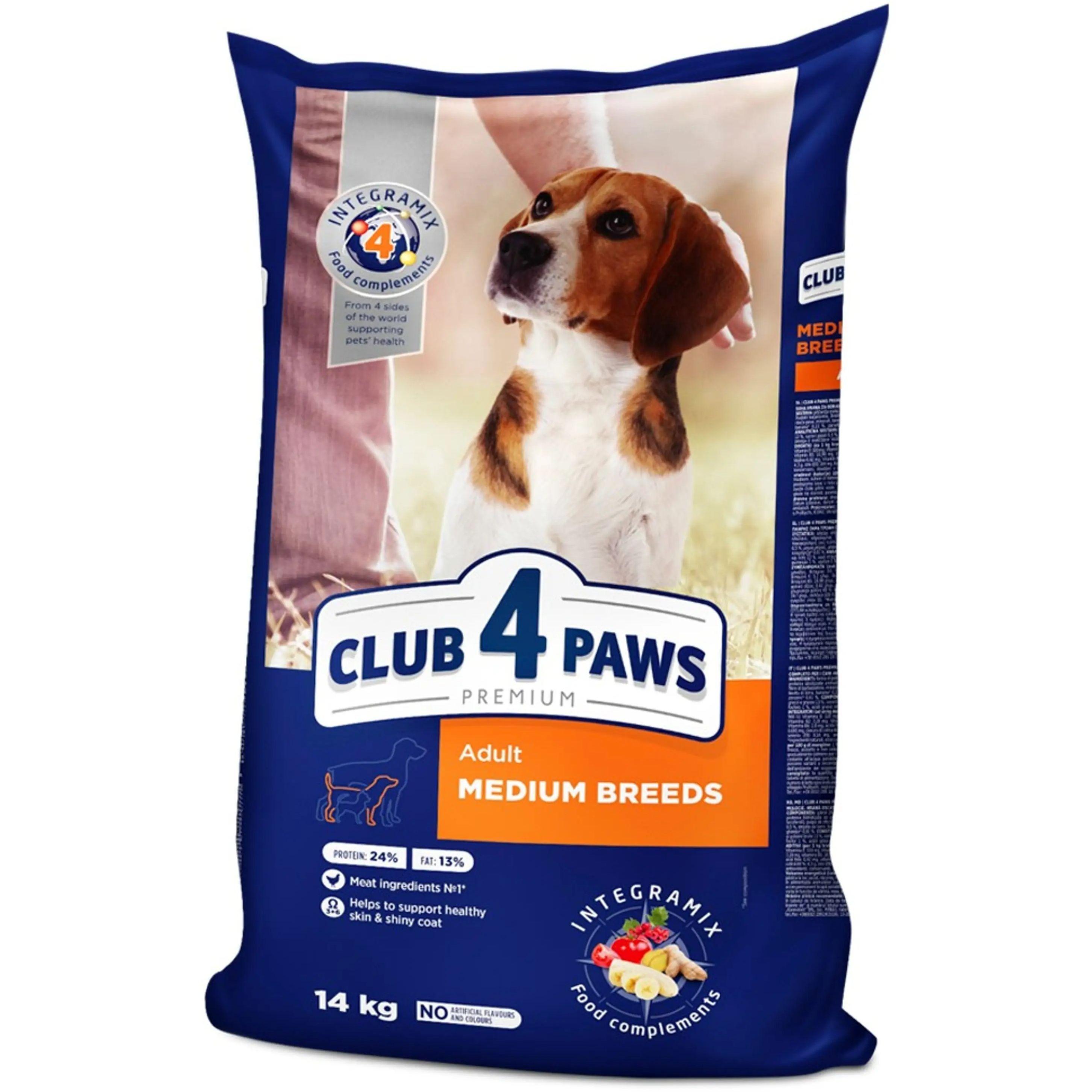 Сухой корм для собак средних пород Club 4 Paws Premium 14кг фото 1