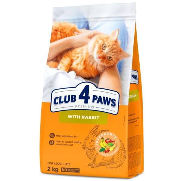 

Сухой корм для котов Club 4 Paws Premium с кроликом 2кг