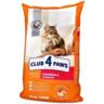 Сухой корм для котов Club 4 Paws Premium для вывода шерсти 14кг