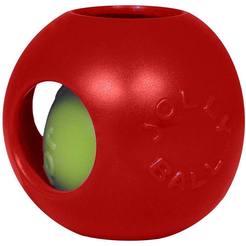Игрушка для собак Jolly Pets Teaser Ball двойной мяч маленький красный (1504RD) фото 1