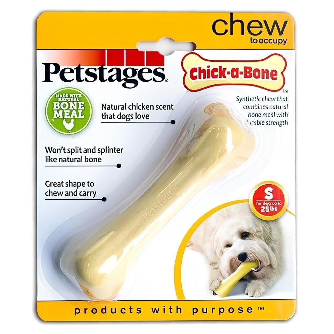 Игрушка для собак Petstages Chick A Bone кость маленькая фото