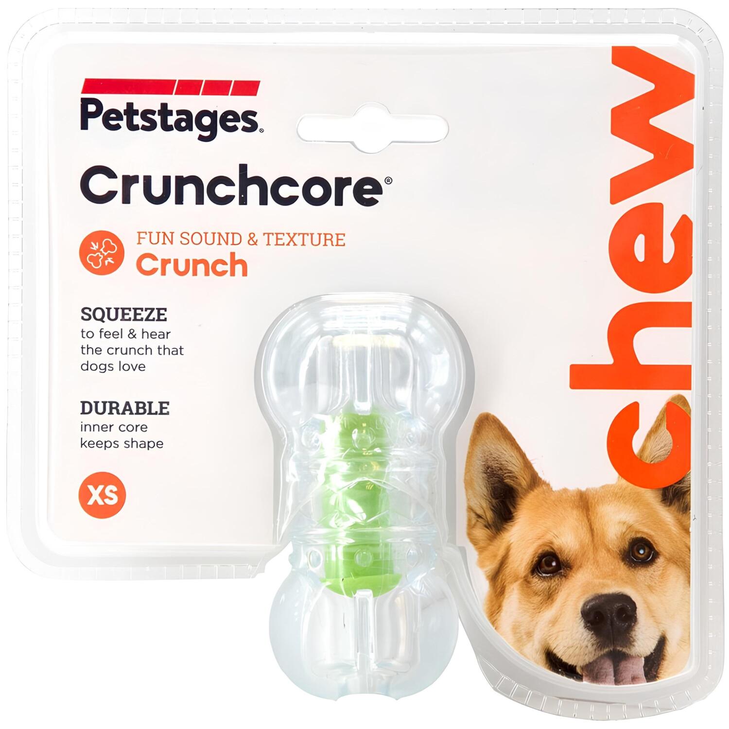 Игрушка для собак Petstages Crunchcore Хрустящая кость прозрачно-зеленая мини фото