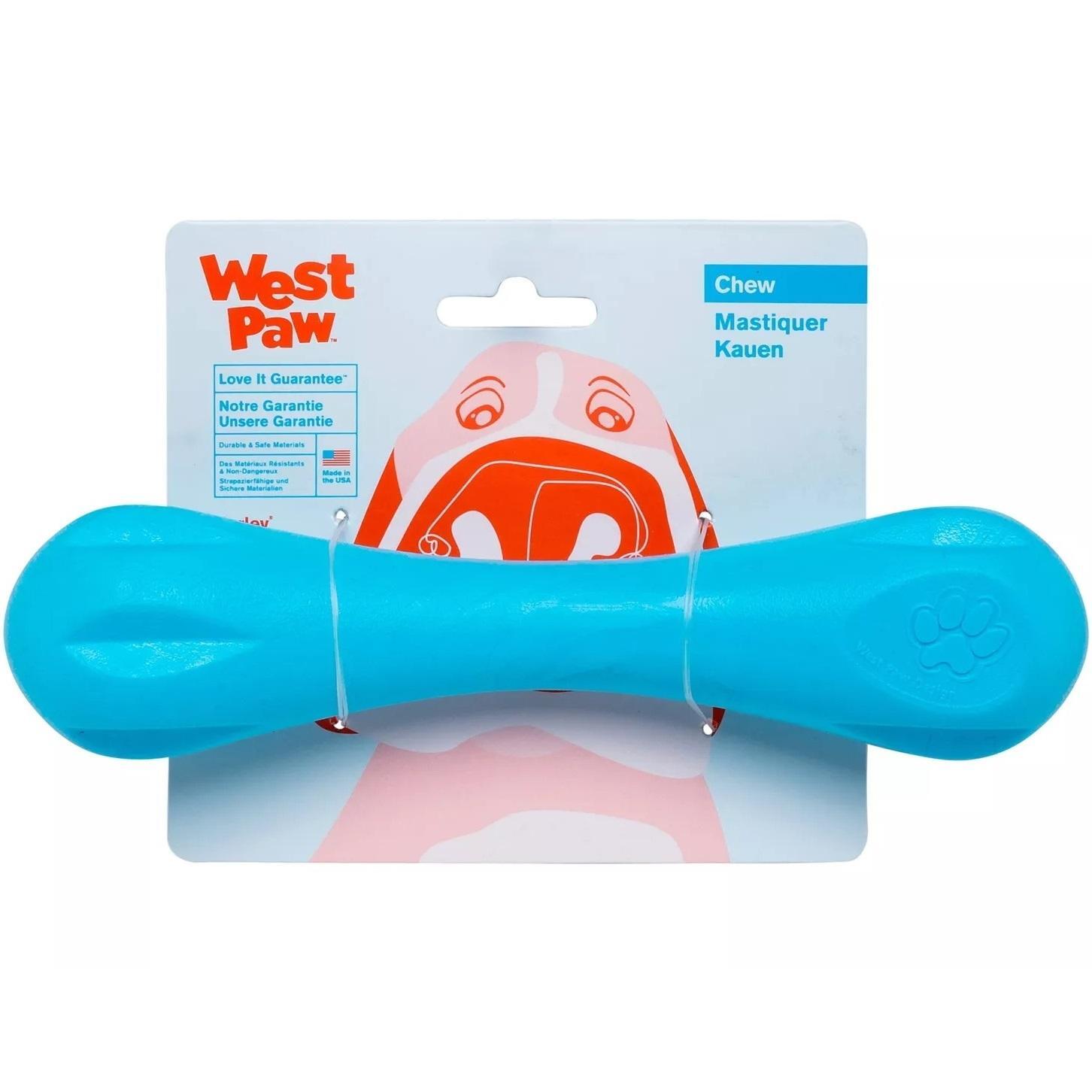 Игрушка для собак West Paw Hurley Large Харлей кость большая голубая 21см фото 1