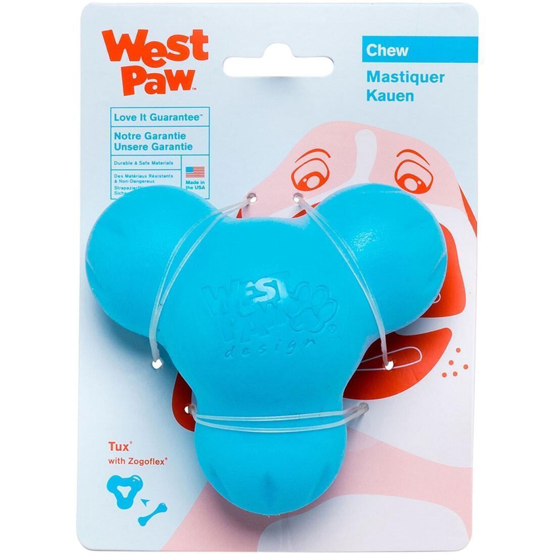 Игрушка для собак West Paw Tux Large Тукс для лакомства большой голубой 13см фото 1