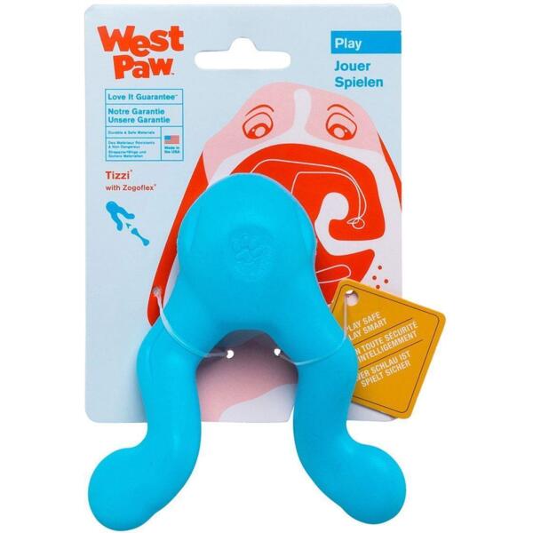 

Игрушка для собак West Paw Tizzi Large Тиззи для лакомства большая голубая 18см