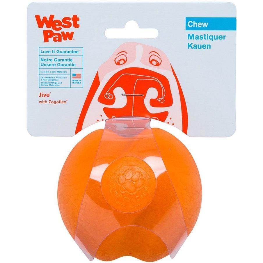 Игрушка для собак West Paw Jive Large Джив мяч большой оранжевый 8см фото 1