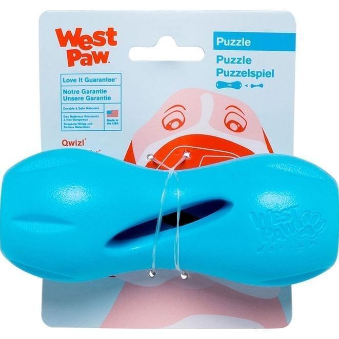 Игрушка для собак West Paw Qwizl Large Квизл для лакомства большой голубой 17см фото 
