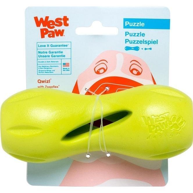 Игрушка для собак West Paw Qwizl Large Квизл для лакомства большой зеленый 17см фото 1