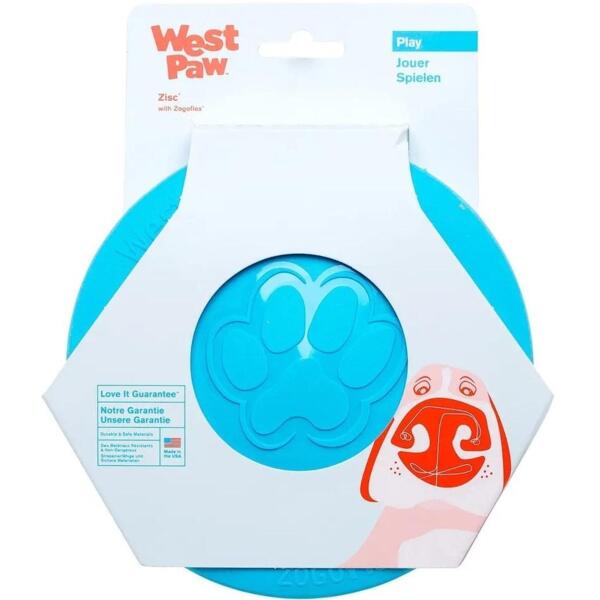 

Игрушка для собак West Paw Zisc Large Зиск фрисби большая голубая 22см