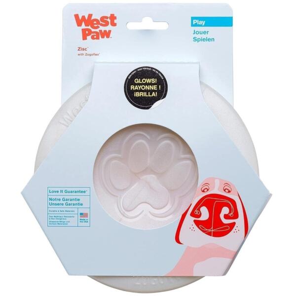 

Игрушка для собак West Paw Zisc Large Зиск фрисби большая светящаяся 22см