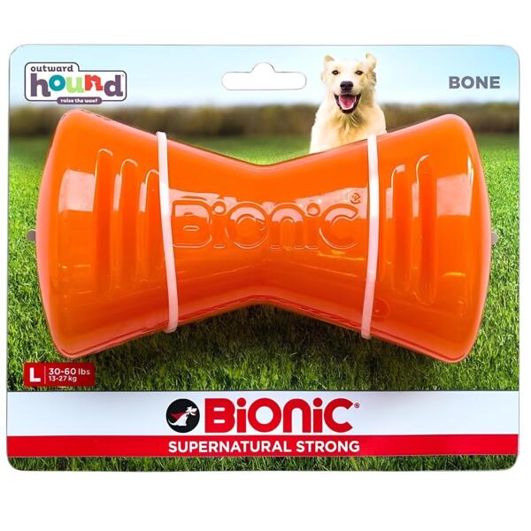 

Игрушка для собак Outward Hound Bionic Opaque Bone кость большая оранжевая