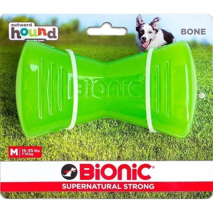 Іграшка для собак Outward Hound Bionic Opaque Bone кістка середня зеленафото
