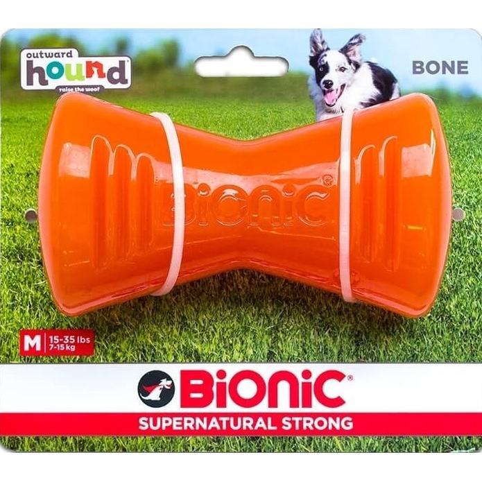 Іграшка для собак Outward Hound Bionic Opaque Bone кістка середня оранжевафото1