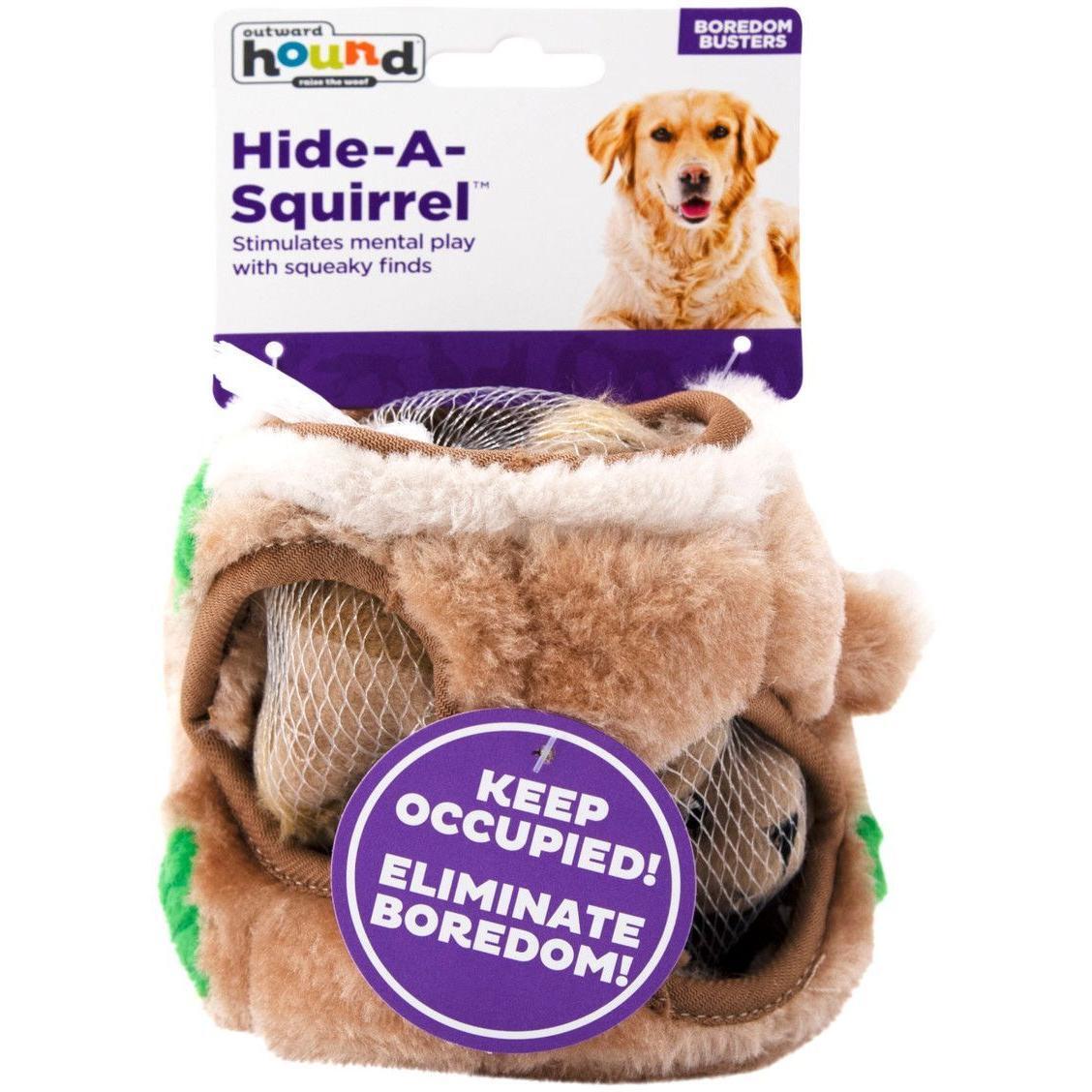 Іграшка інтерактивна для собак Outward Hound Білка-Схованка маленька коричневафото