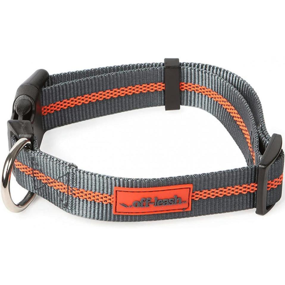 Ошейник Dexas Off Leash большой серый/оранжевый фото 1