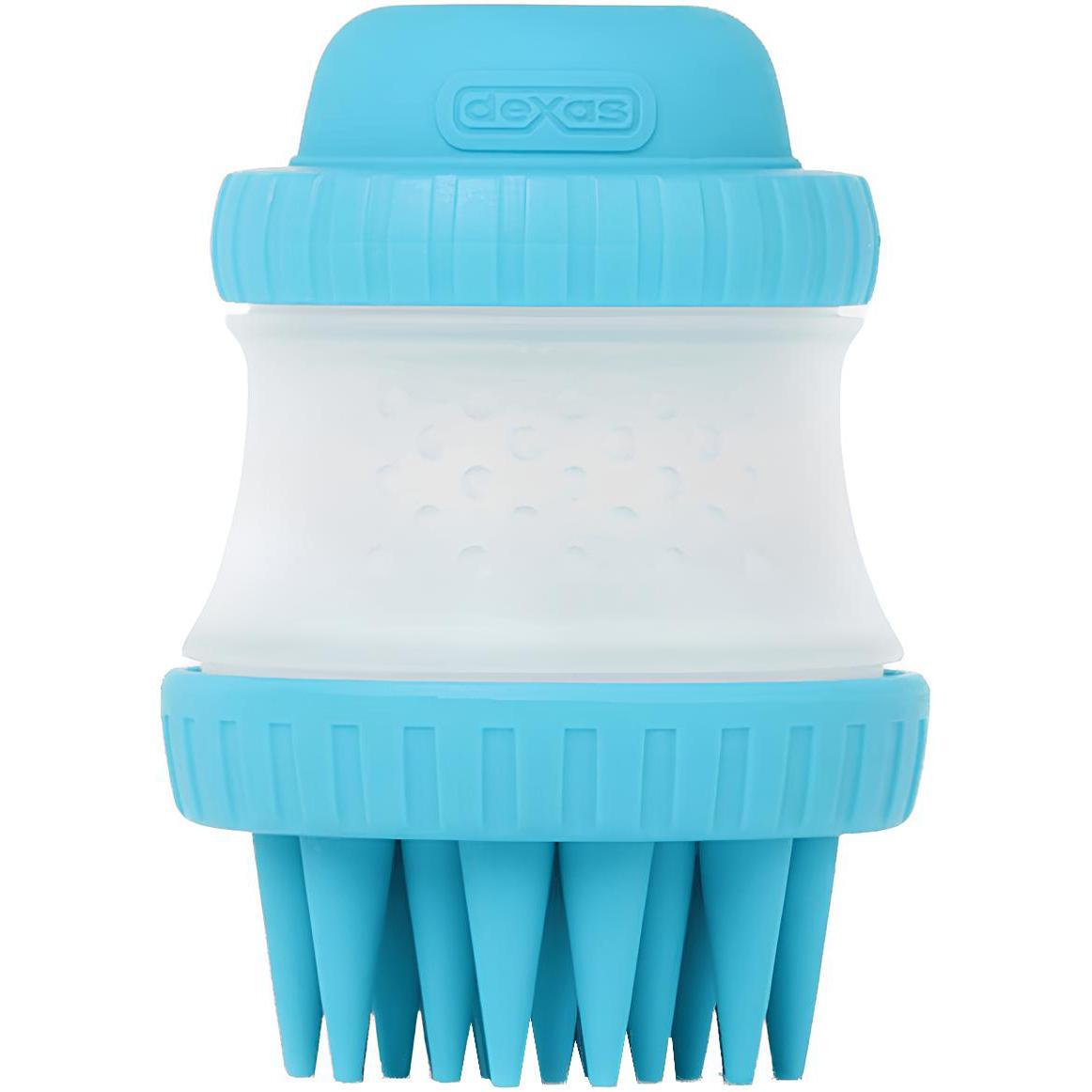 Щетка Dexas Scrubbuster с емкостью для шампуня голубая фото 1