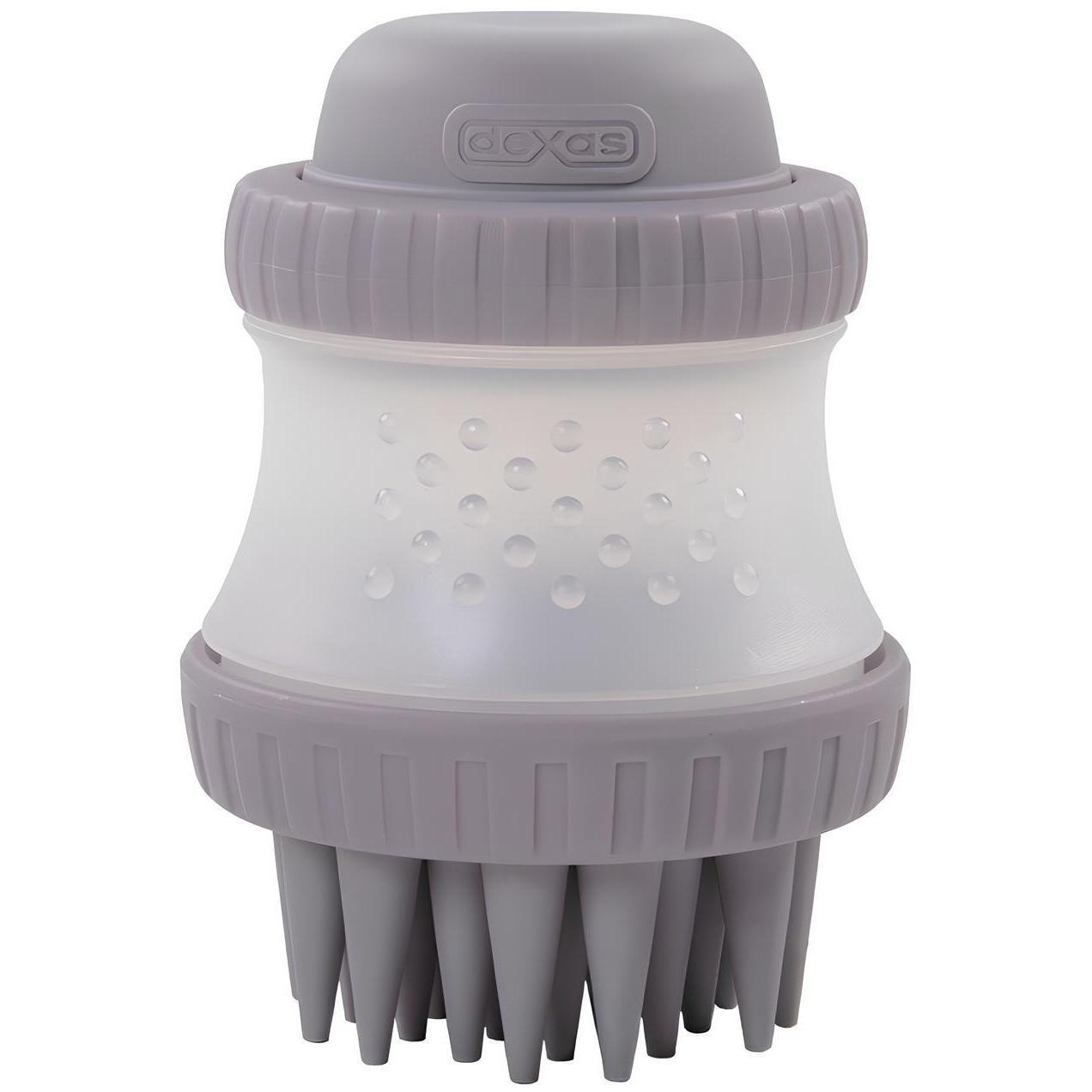 Щетка Dexas Scrubbuster с емкостью для шампуня светло-серая фото 1