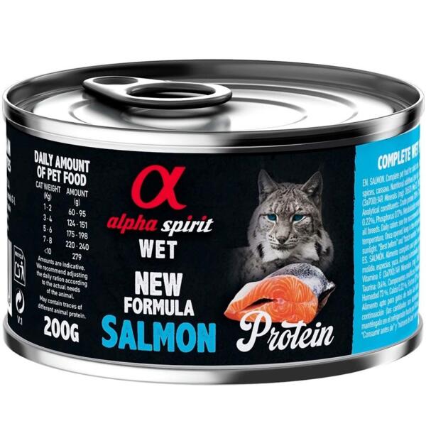 

Влажный корм для взрослых кошек Alpha Spirit Salmon с лососем 200г