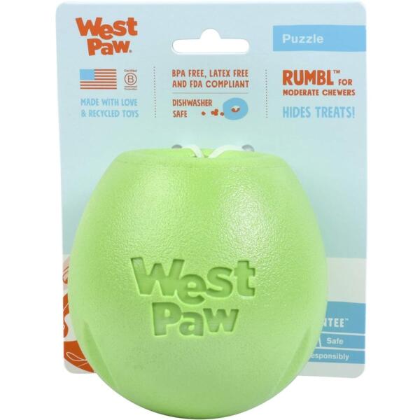 

Игрушка для собак West Paw Rumbl Large Jungle большой 10см зеленый