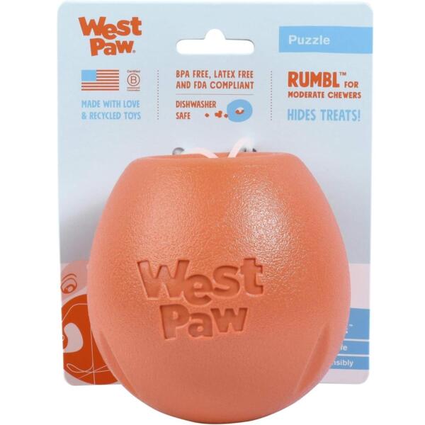 

Игрушка для собак West Paw Rumbl Large Melon большой 10см оранжевый